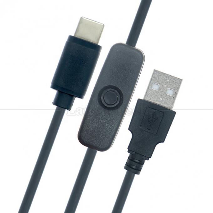 5В USB мужской на тип C USB переключатель питания на выключенном кабеле для светодиодной ленты Raspberry Pi 1