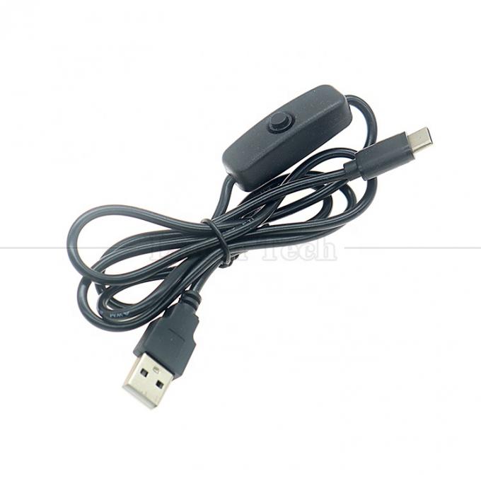 5В USB мужской на тип C USB переключатель питания на выключенном кабеле для светодиодной ленты Raspberry Pi 4