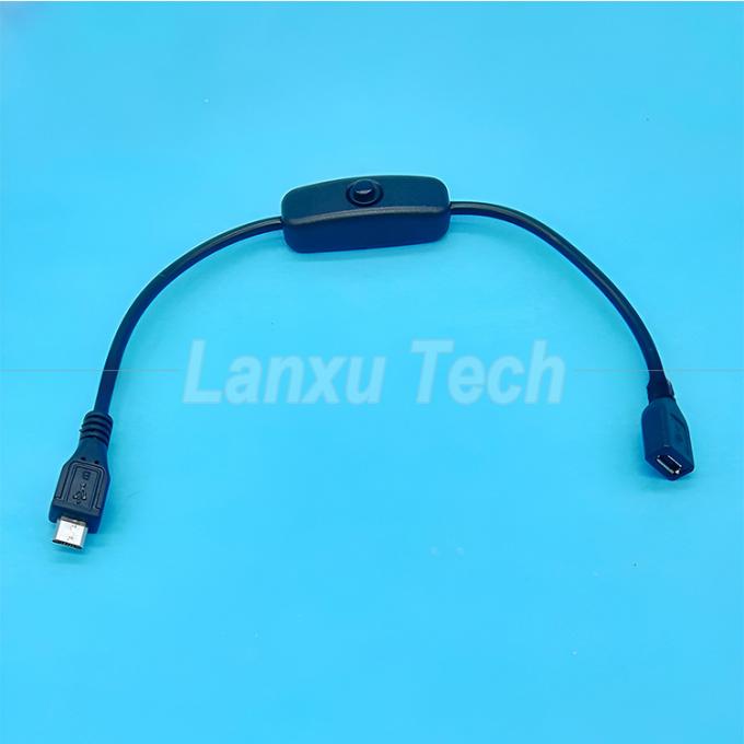 USB Micro B Мужчина к женщине расширение на выключенный кнопка 501 кабель переключателя 2