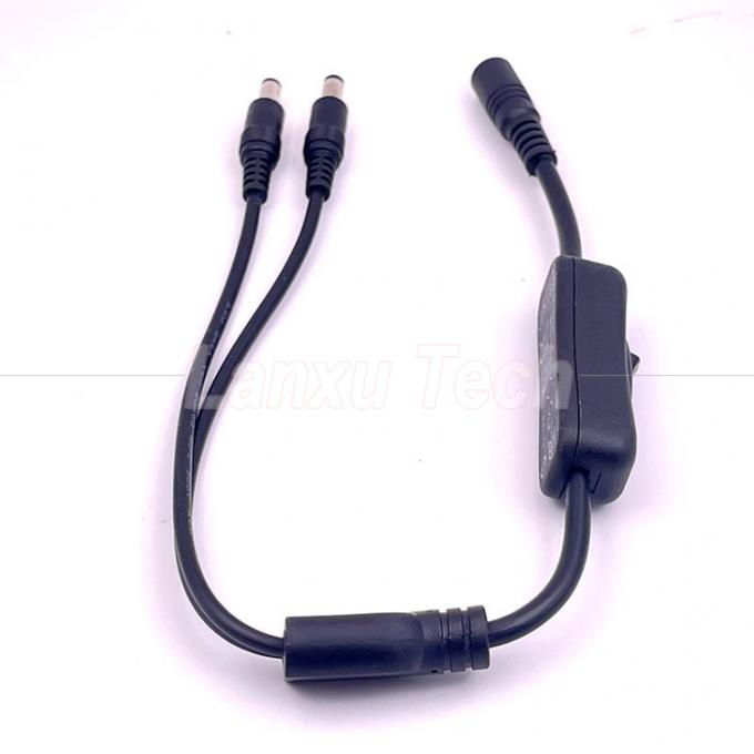 12v Splitter 1 Женщина на 2 мужчины ДиС вставка 5,5x2,1 мм на выключенный кабель кабеля переключателя для светодиодного лампы 3
