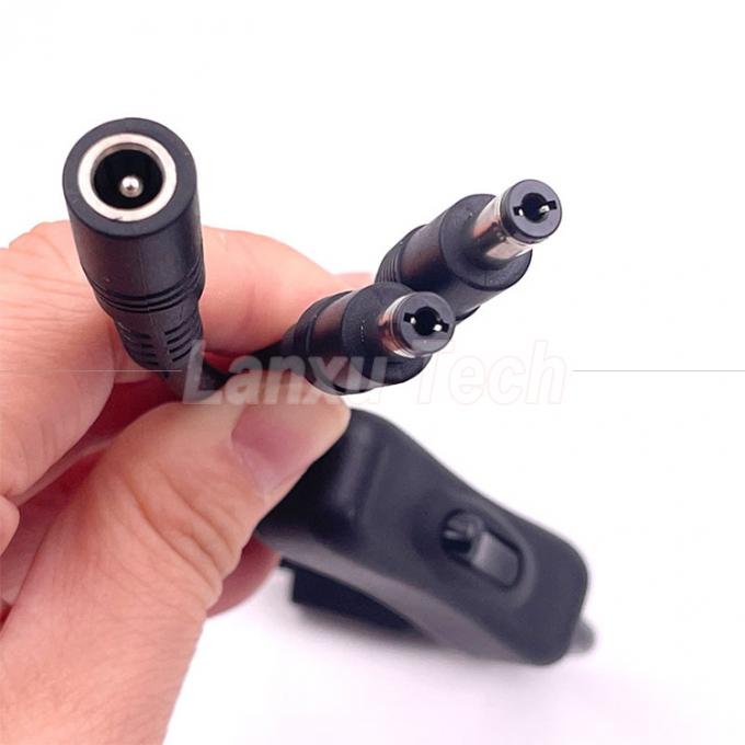 12v Splitter 1 Женщина на 2 мужчины ДиС вставка 5,5x2,1 мм на выключенный кабель кабеля переключателя для светодиодного лампы 2