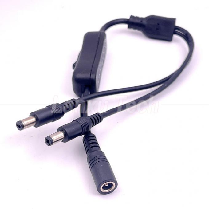 12v Splitter 1 Женщина на 2 мужчины ДиС вставка 5,5x2,1 мм на выключенный кабель кабеля переключателя для светодиодного лампы 4
