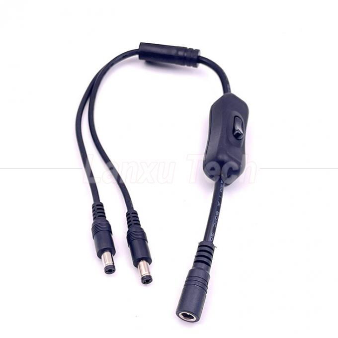 12v Splitter 1 Женщина на 2 мужчины ДиС вставка 5,5x2,1 мм на выключенный кабель кабеля переключателя для светодиодного лампы 1