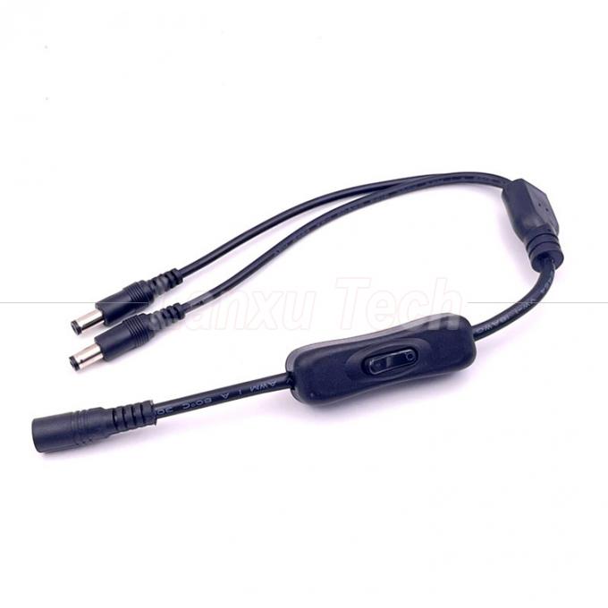 12v Splitter 1 Женщина на 2 мужчины ДиС вставка 5,5x2,1 мм на выключенный кабель кабеля переключателя для светодиодного лампы 5