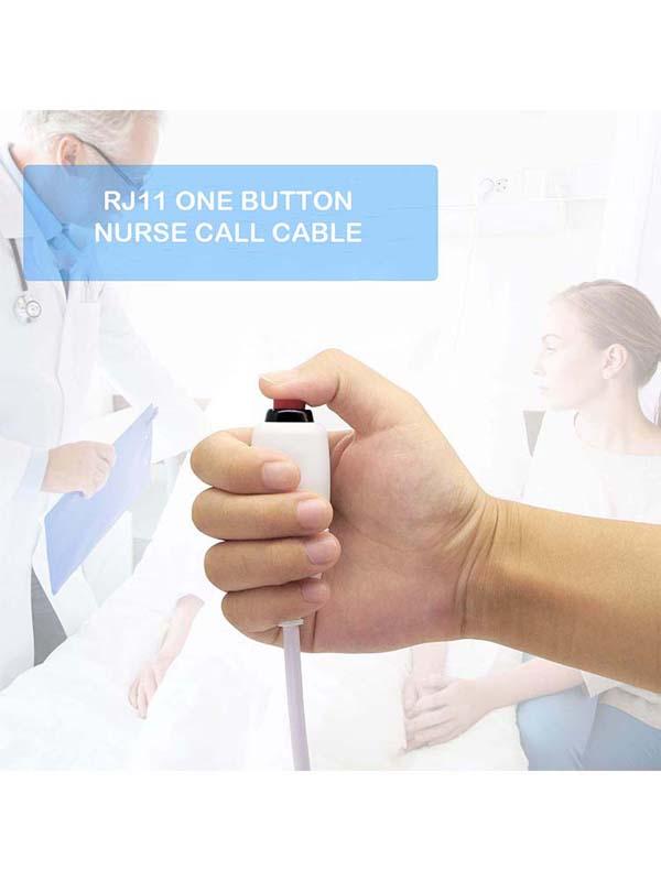 Custom 6.35 Single Button Switch Line Emergency Call Button Nurse Call Cable with Clip for Nurse Station Система вызова медсестер с одной кнопкой 8