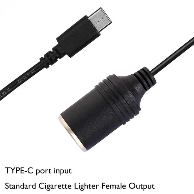 PD зарядка 12в выход USB тип C мужчина сигаретный зажигалка женский розетка электрический адаптер кабель для автомобиля 2