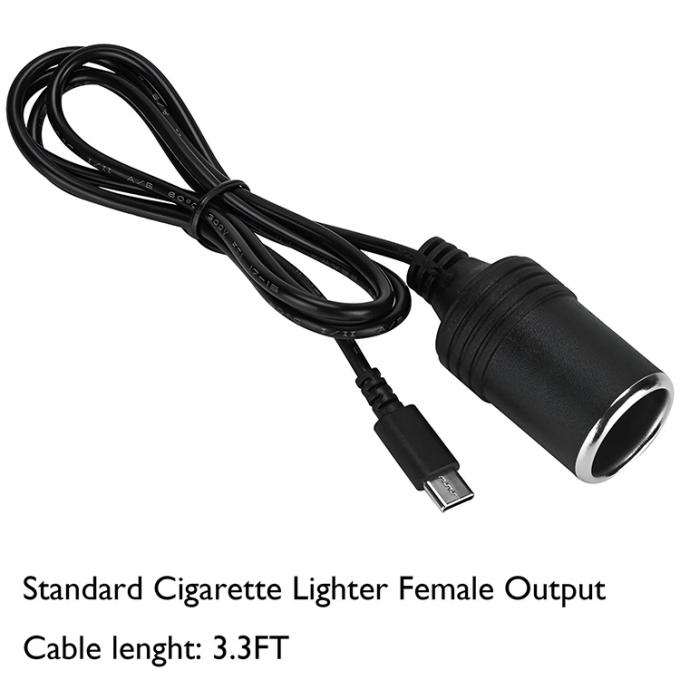 PD зарядка 12в выход USB тип C мужчина сигаретный зажигалка женский розетка электрический адаптер кабель для автомобиля 1