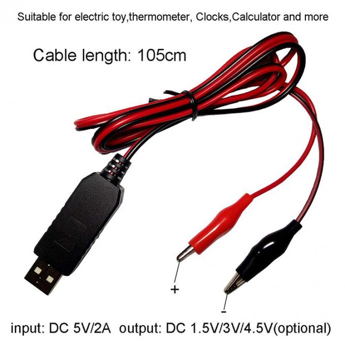 ААА ААА аккумулятор устранитель Repace аккумулятор USB 5v до 1.5v 3v 4.5v Шаг вниз зарядное устройство кабель для светодиодного света электрическая игрушка 3