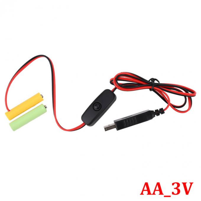 1.5v 3v 4.5v 6v LR6 AA LR03 AAA Удаление батареи Заменить USB переключатель ON OFF кабель зарядного устройства для светодиодного света электронные игрушки 1