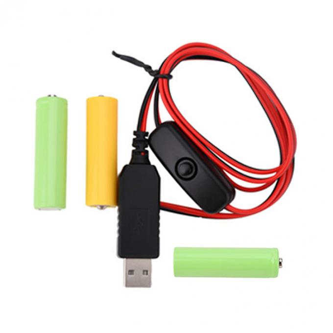 1.5v 3v 4.5v 6v LR6 AA LR03 AAA Удаление батареи Заменить USB переключатель ON OFF кабель зарядного устройства для светодиодного света электронные игрушки 3