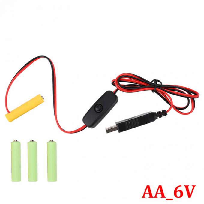 1.5v 3v 4.5v 6v LR6 AA LR03 AAA Удаление батареи Заменить USB переключатель ON OFF кабель зарядного устройства для светодиодного света электронные игрушки 5
