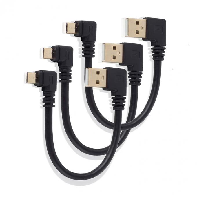 Угол USB в L-образный левый угол 90 градусов Micro V8 расширение кабеля для зарядки данных 1