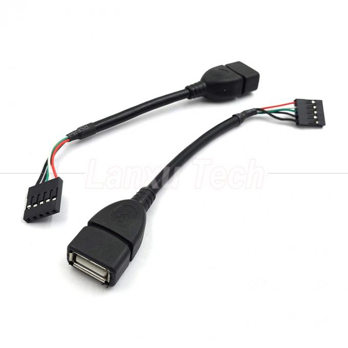 Настройка USB 2.0 типа А женского разъема с заголовком на 5 штифтов соединителя Dupont Wire Motherboard 0