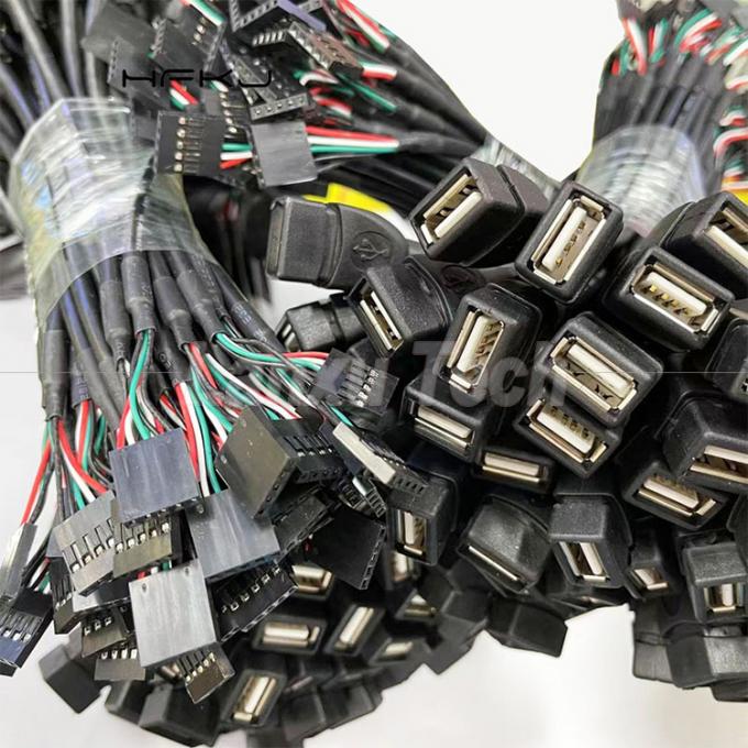 Настройка USB 2.0 типа А женского разъема с заголовком на 5 штифтов соединителя Dupont Wire Motherboard 5