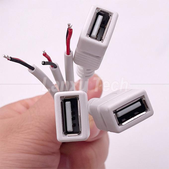 5В белый USB женский для открытия голых проводов конец кабеля для светодиодной ленты 5