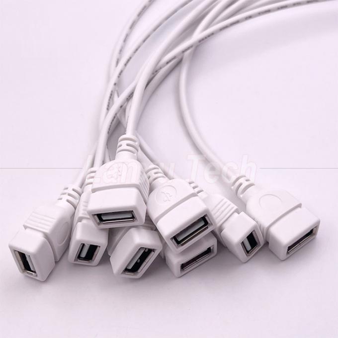 5В белый USB женский для открытия голых проводов конец кабеля для светодиодной ленты 3