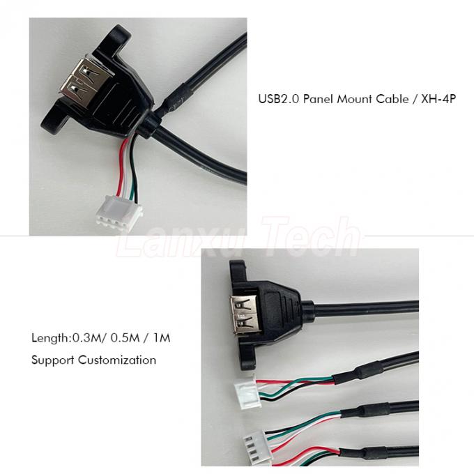 USB 2.0 панель Монтаж типа А до JST XH PH VH 4-принт кабеля 3