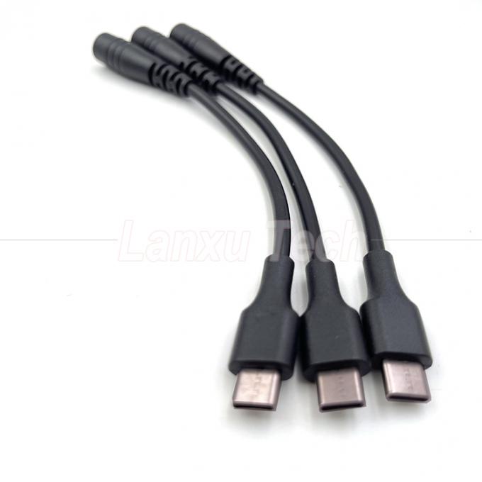 Кабель расширения зарядного устройства 5В USB типа C на постоянный ток 5,5x2,1 мм для фанфора светодиодного настольного фонаря 5
