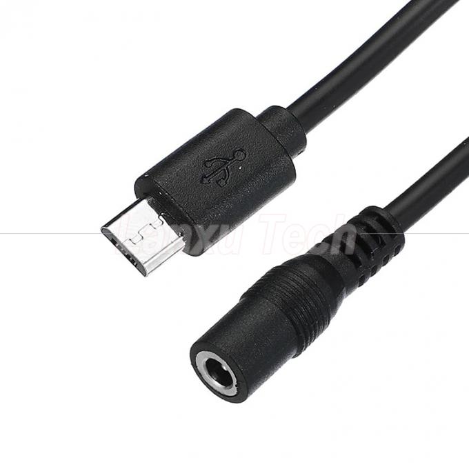Micro USB Мужчина на DC 3,5x1,35 мм Женщина Джек Расширение кабеля питания для вентиляторов светодиодные ленты 2