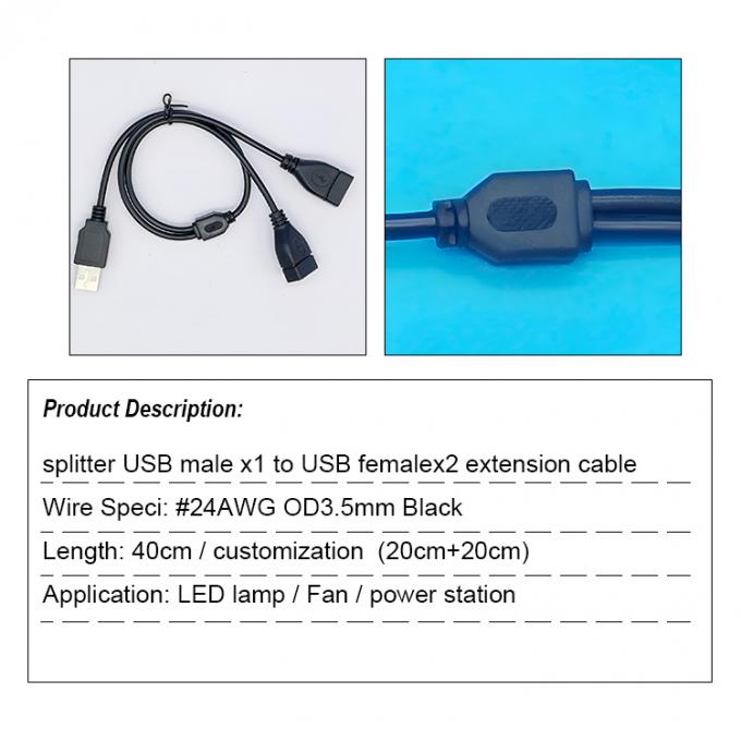 USB 2.0 Мужчина на 2 Двойной USB Женщина Джек Y Splitter Hub Электрический кабель Расширение кабеля адаптера 1