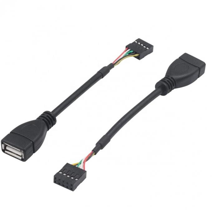USB тип А женский на 9 штифтов Dupont женский заголовок адаптер кабеля материнской платы 2