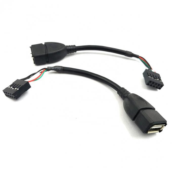 USB тип А женский на 9 штифтов Dupont женский заголовок адаптер кабеля материнской платы 0