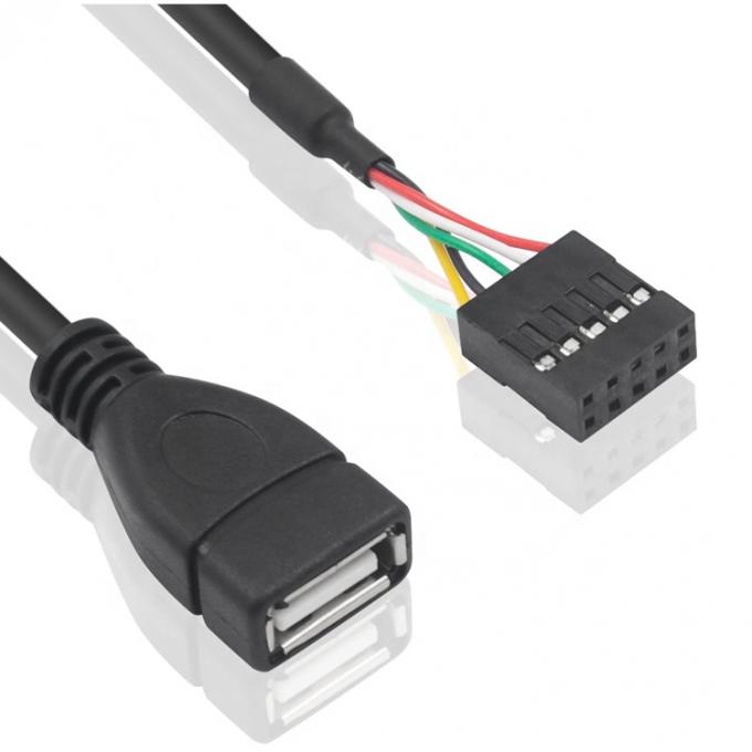 USB тип А женский на 9 штифтов Dupont женский заголовок адаптер кабеля материнской платы 1