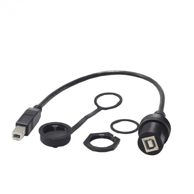 USB B 2.0/3.0 Мужчина-женщина водонепроницаемый расширительный кабель с плавным монтажным панелем для принтера Автомобиль Грузовик Лодка Мотоцикл Компьютер 2
