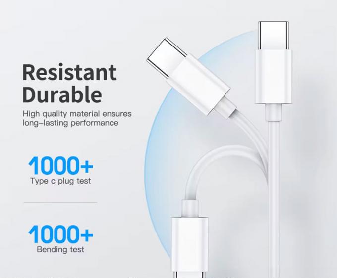 Высококачественная быстрая зарядка 60w 100w Кабель для зарядки данных PD типа C до типа C 3