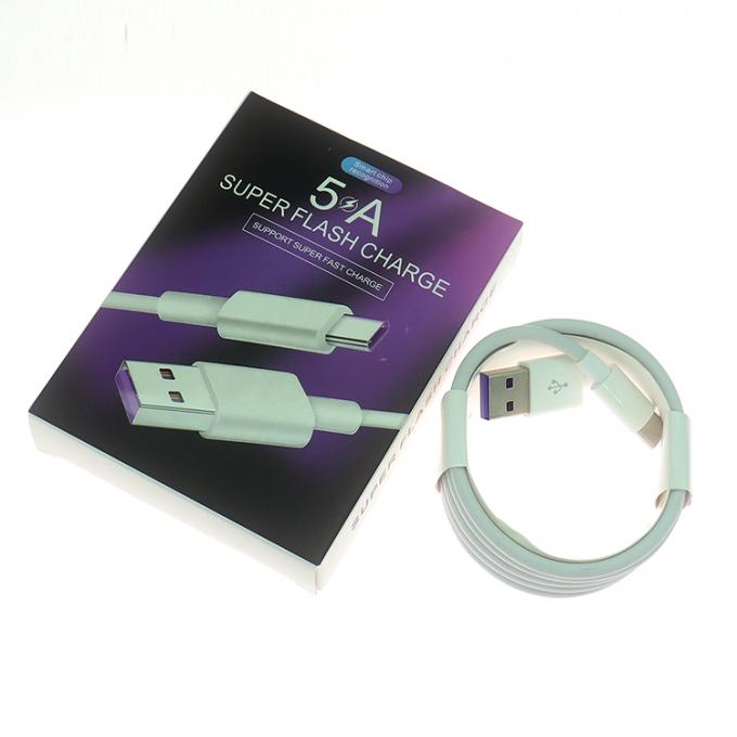Высокое качество 1M 2M 5A быстрая зарядка USB на тип C кабель для зарядки данных для Huawei Android Phone 0