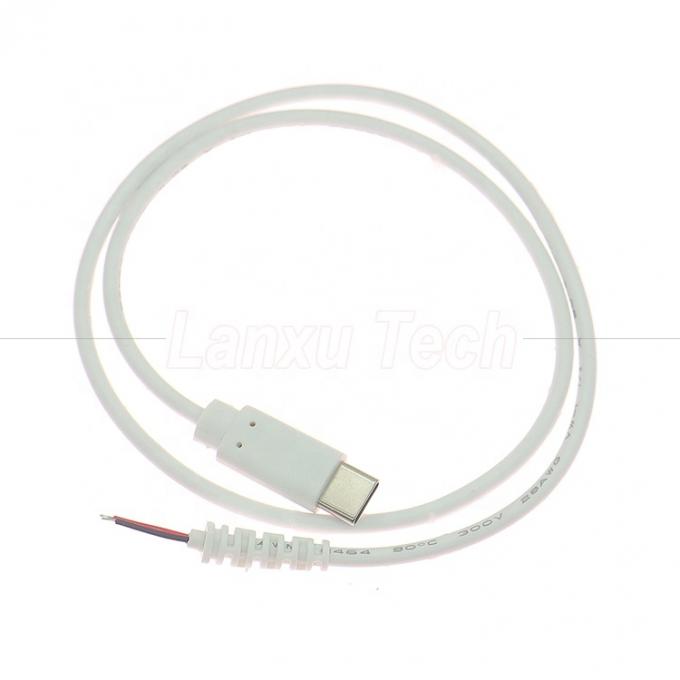Настройка USB Type C Мужчина Женщина до обнаженной проволоки Конец зарядного кабеля с облегчением напряжения 1