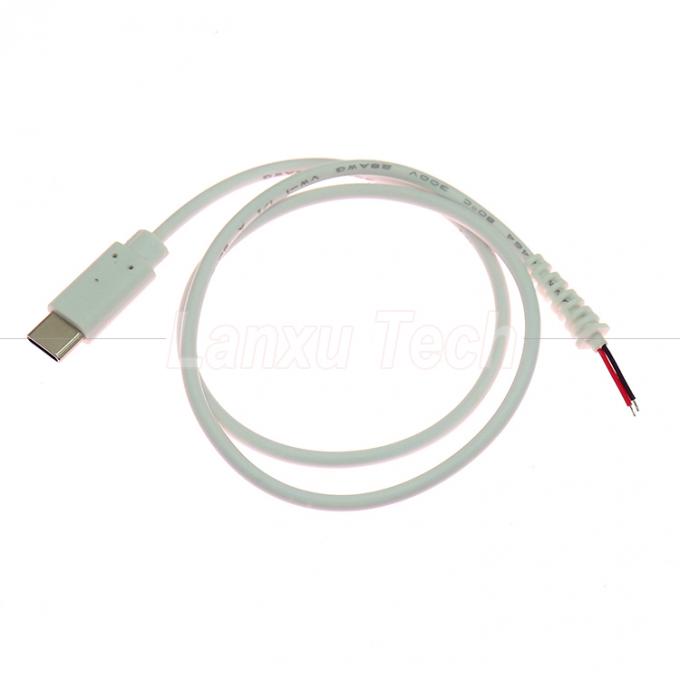 Настройка USB Type C Мужчина Женщина до обнаженной проволоки Конец зарядного кабеля с облегчением напряжения 3