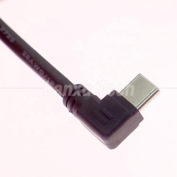 90 градусов прямого угла быстрая зарядка 2A USB 2.0 до типа C кабель расширения зарядного устройства 3