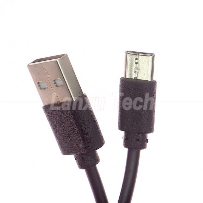 Краткая быстрая зарядка только 1A 2A USB к зарядному кабелю типа C для вентилятора энергобанка 2