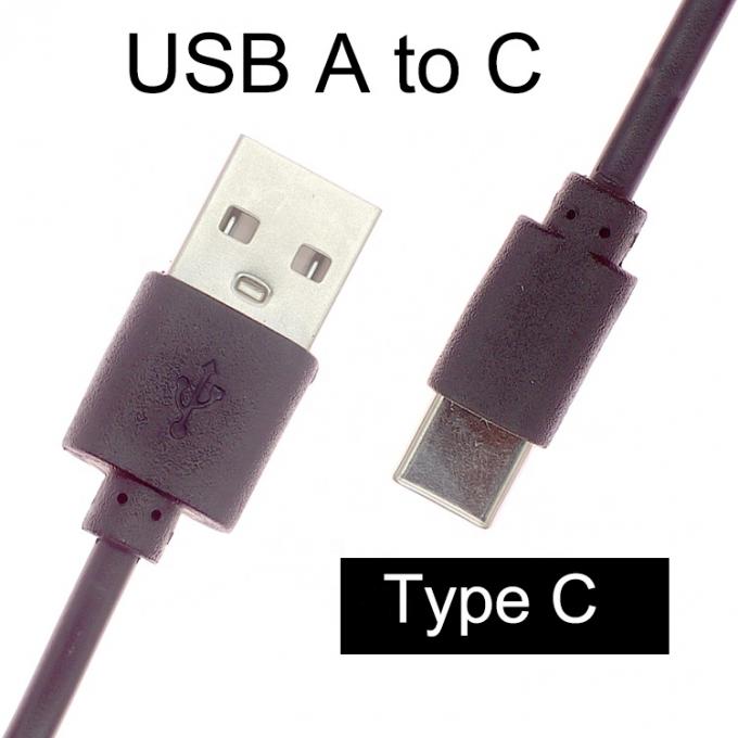 Краткая быстрая зарядка только 1A 2A USB к зарядному кабелю типа C для вентилятора энергобанка 3