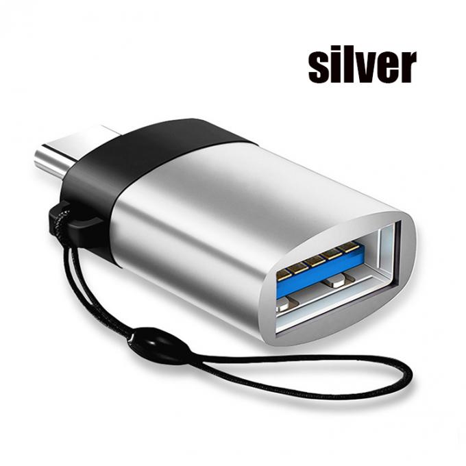 Портативный мини шнуровой металлический корпус OTG типа C 3.1 Мужчина на USB 3.0 Женщина адаптер 7