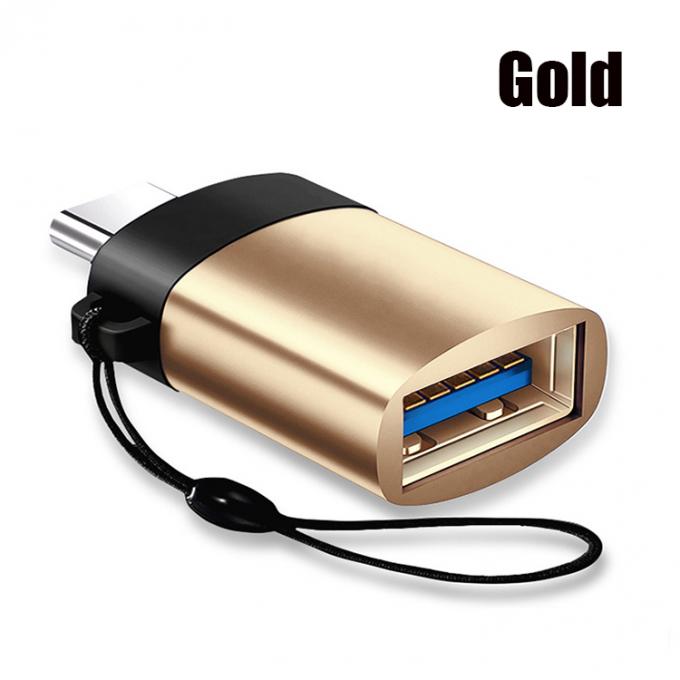Портативный мини шнуровой металлический корпус OTG типа C 3.1 Мужчина на USB 3.0 Женщина адаптер 6