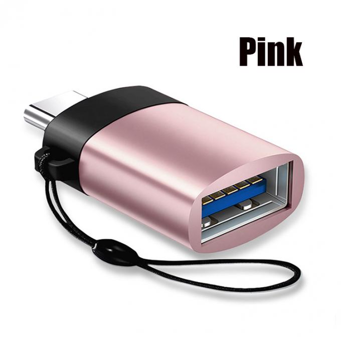 Портативный мини шнуровой металлический корпус OTG типа C 3.1 Мужчина на USB 3.0 Женщина адаптер 8