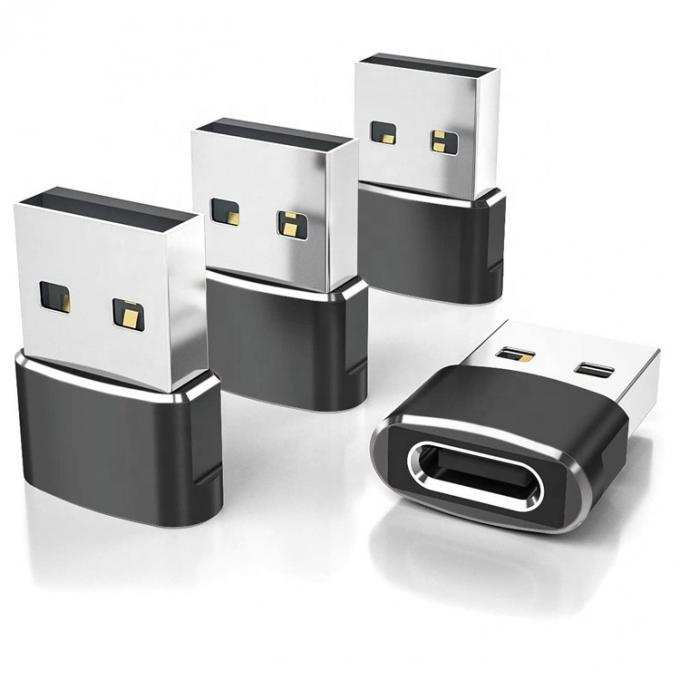 Мультицветный металлический корпус USB Type C женский на USB мужской адаптер 0