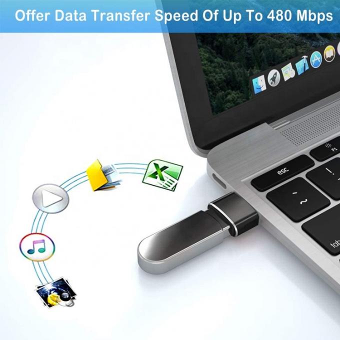 Мультицветный металлический корпус USB Type C женский на USB мужской адаптер 3