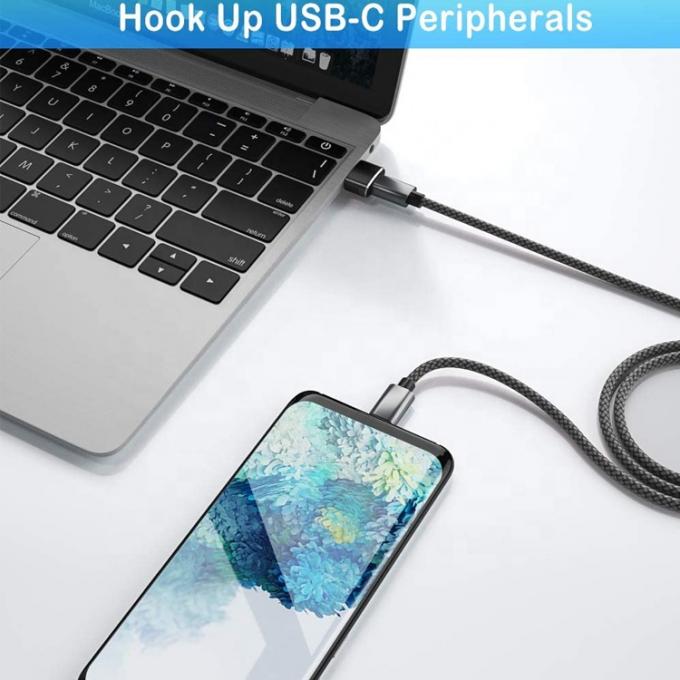 Мультицветный металлический корпус USB Type C женский на USB мужской адаптер 2