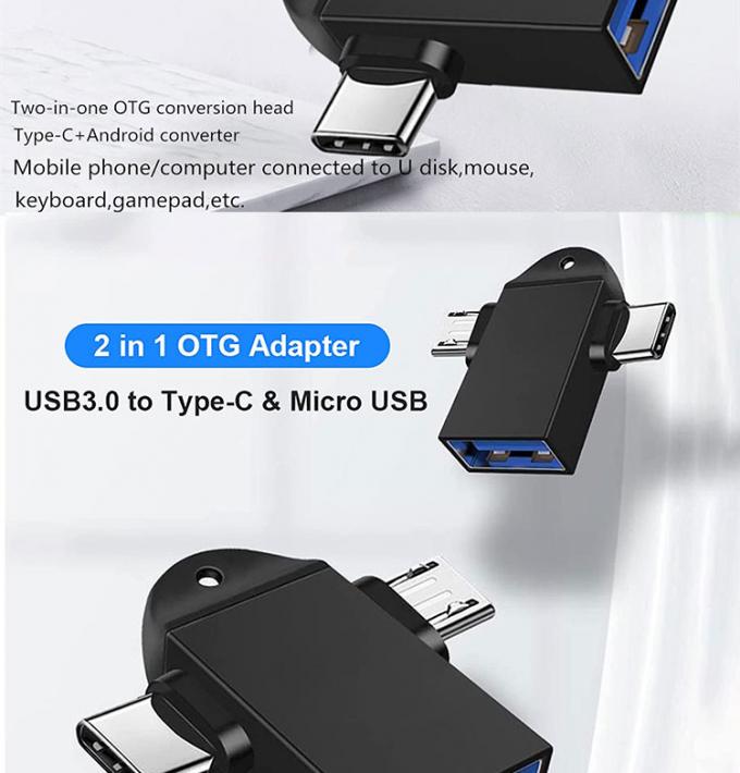 2 в 1 USB3.0 в Micro B Type C USB конвертер OTG адаптер для Android телефона U Дисковая мышь 1