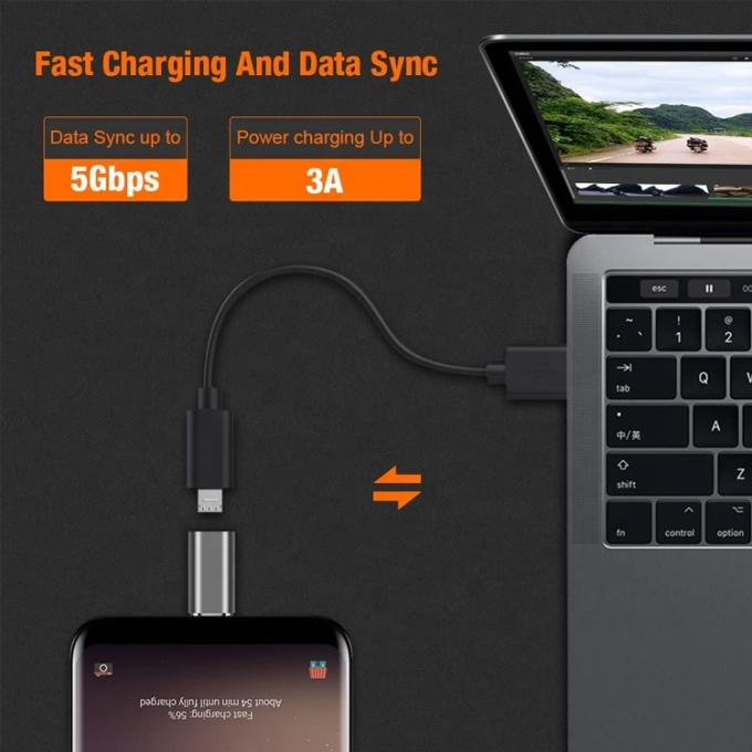 Подключается и играет металлическая оболочка Micro USB женского типа C мужского типа OTG преобразователь адаптер 5