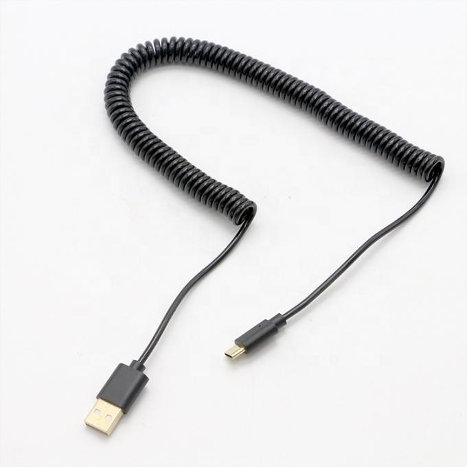 Специальный 1M 2M 3M быстрая зарядка пружина катушка спиральная USB Type C кабель 0
