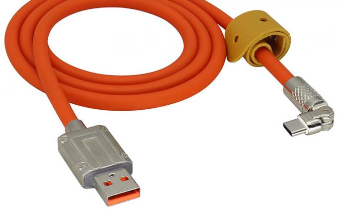 180 градусов вращающаяся быстрая зарядка 120w 6A Силиконовый USB Micro Type C кабель для мобильного телефона Android 5