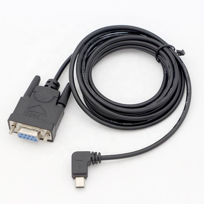 90 градусов правого угла мини-B USB на женский DB9 RS232 серийный кабель 0
