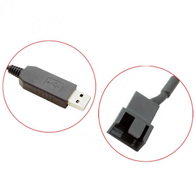 12В Step UP Boost USB на 3pin 4pin PWM PC Вентилятор Включенный отключенный кабель адаптера питания 3