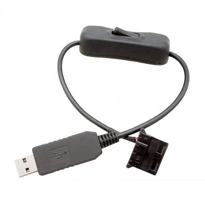12В Step UP Boost USB на 3pin 4pin PWM PC Вентилятор Включенный отключенный кабель адаптера питания 6