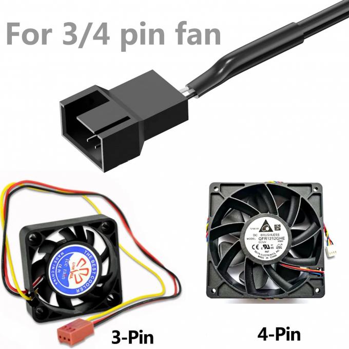 Регулируемый USB 5V Step Up Boost to DC 12V 3 Pin 4 Pin Connector Fan Speed Controller Power Adapter Cable for PC Cooling Fan 4
