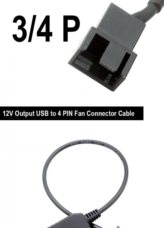 USB 5V до 12V напряжение Step Up 3 Pin и 4 Pin PC кабель адаптера питания вентилятора 1